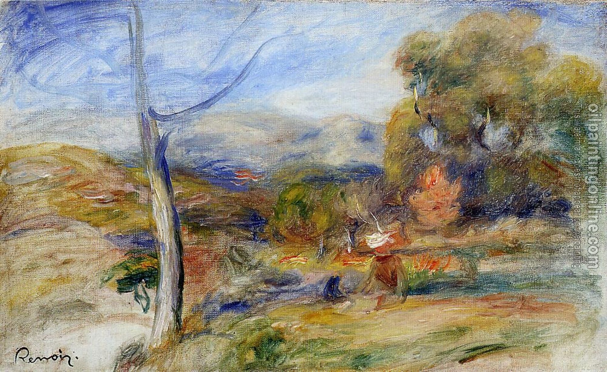 Renoir, Pierre Auguste - Landscape near Cagnes